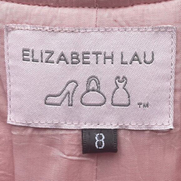 Elizabeth Lau Vintage Red Wool Mini Dress Dorset Buttons Short Sleeves Womens 8 - Picture 5 of 5